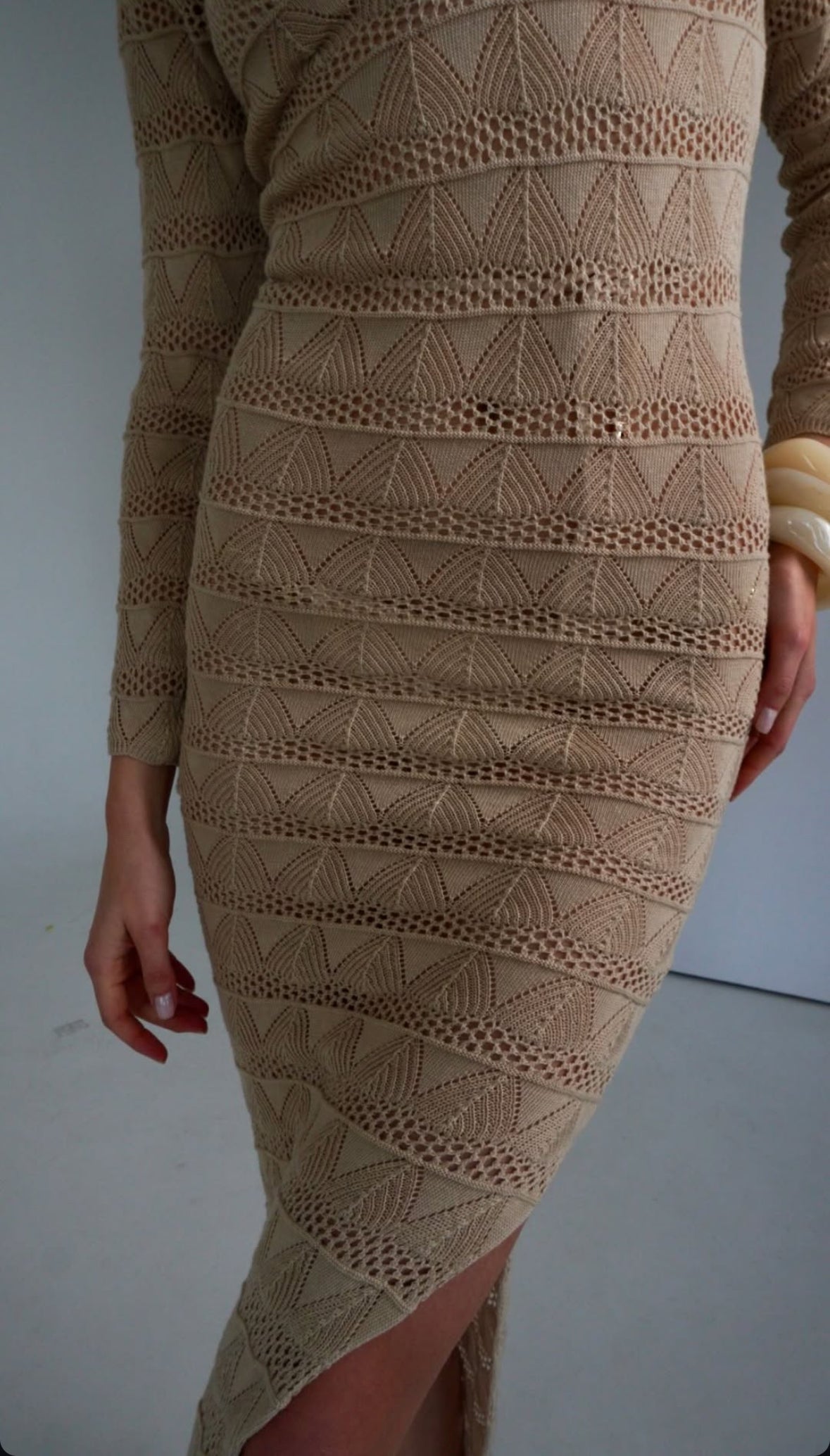 Lola Knit Dress Beige