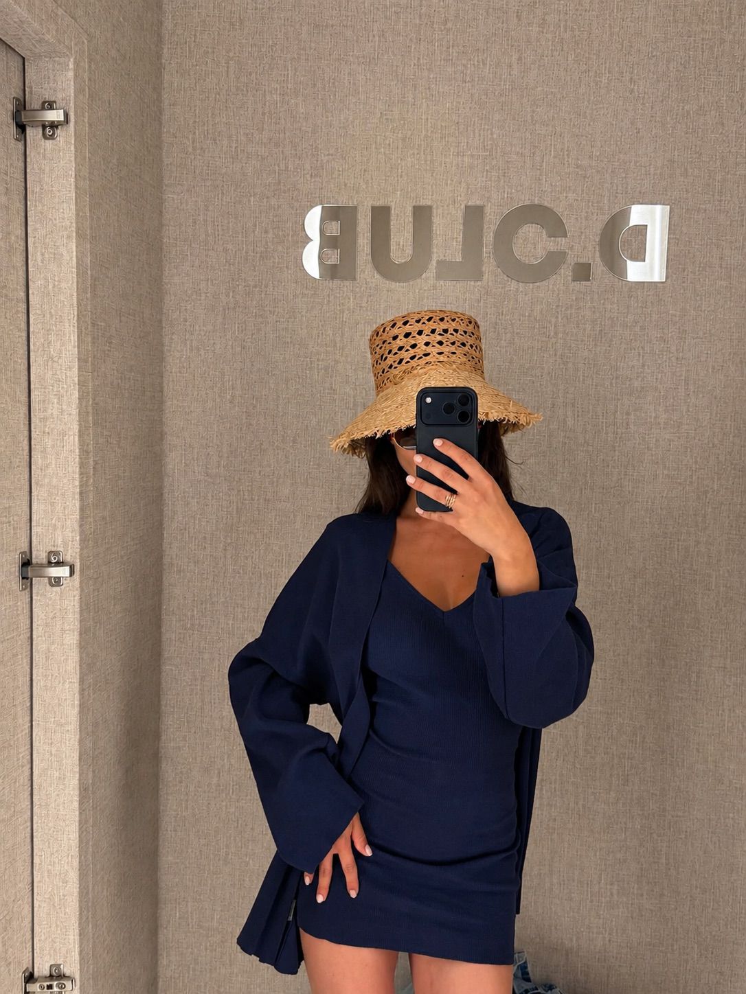 Mini Dion Navy Blue Cardigan and Dress