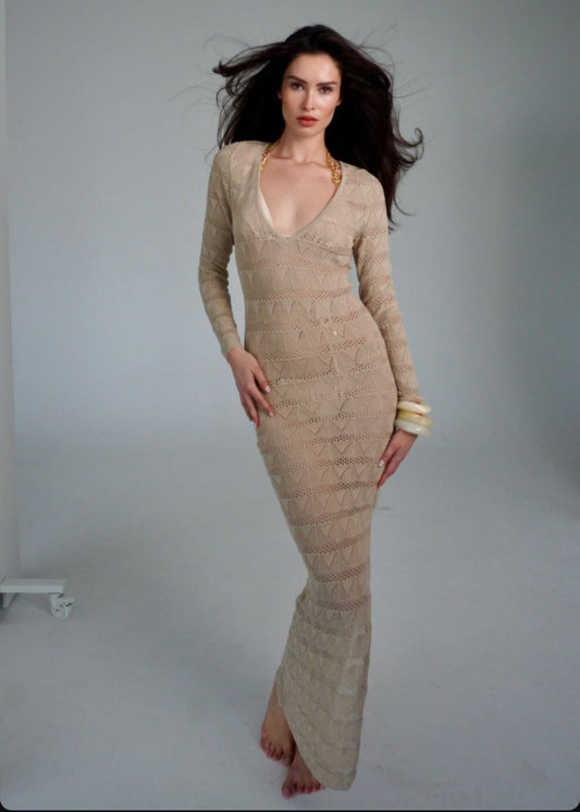 Lola Knit Dress Beige
