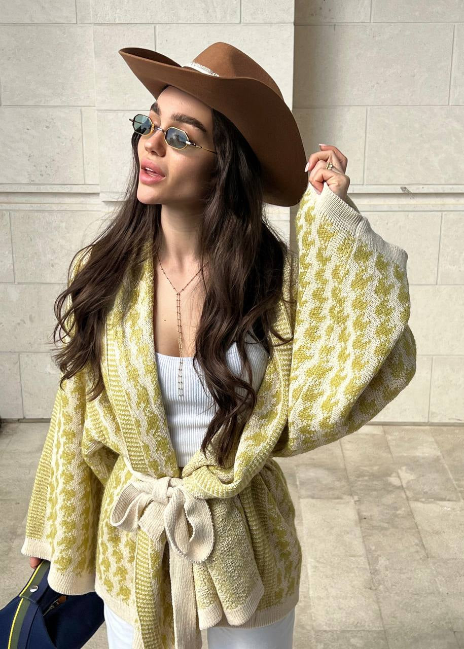 Mohair Yellow Cardigan