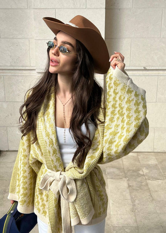 Mohair Yellow Cardigan