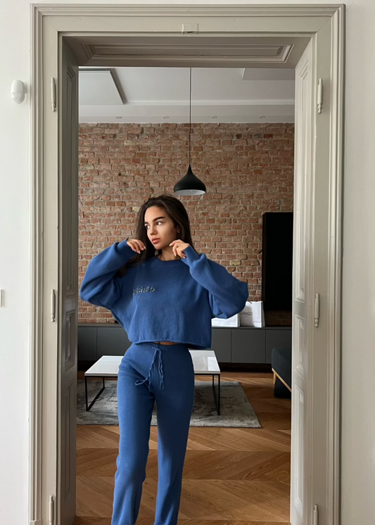 Navy Knit Set