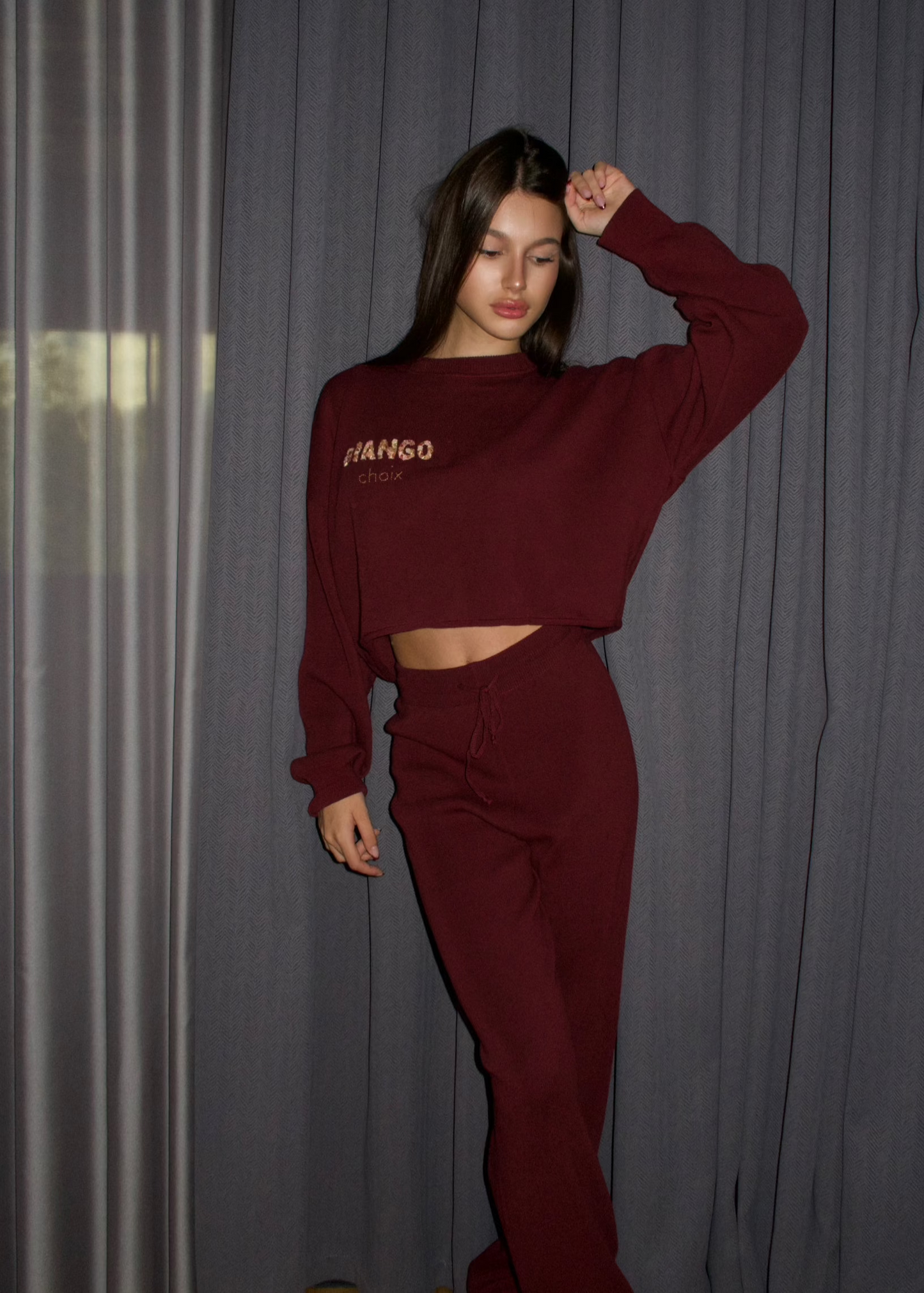 Burgundy Knit Set