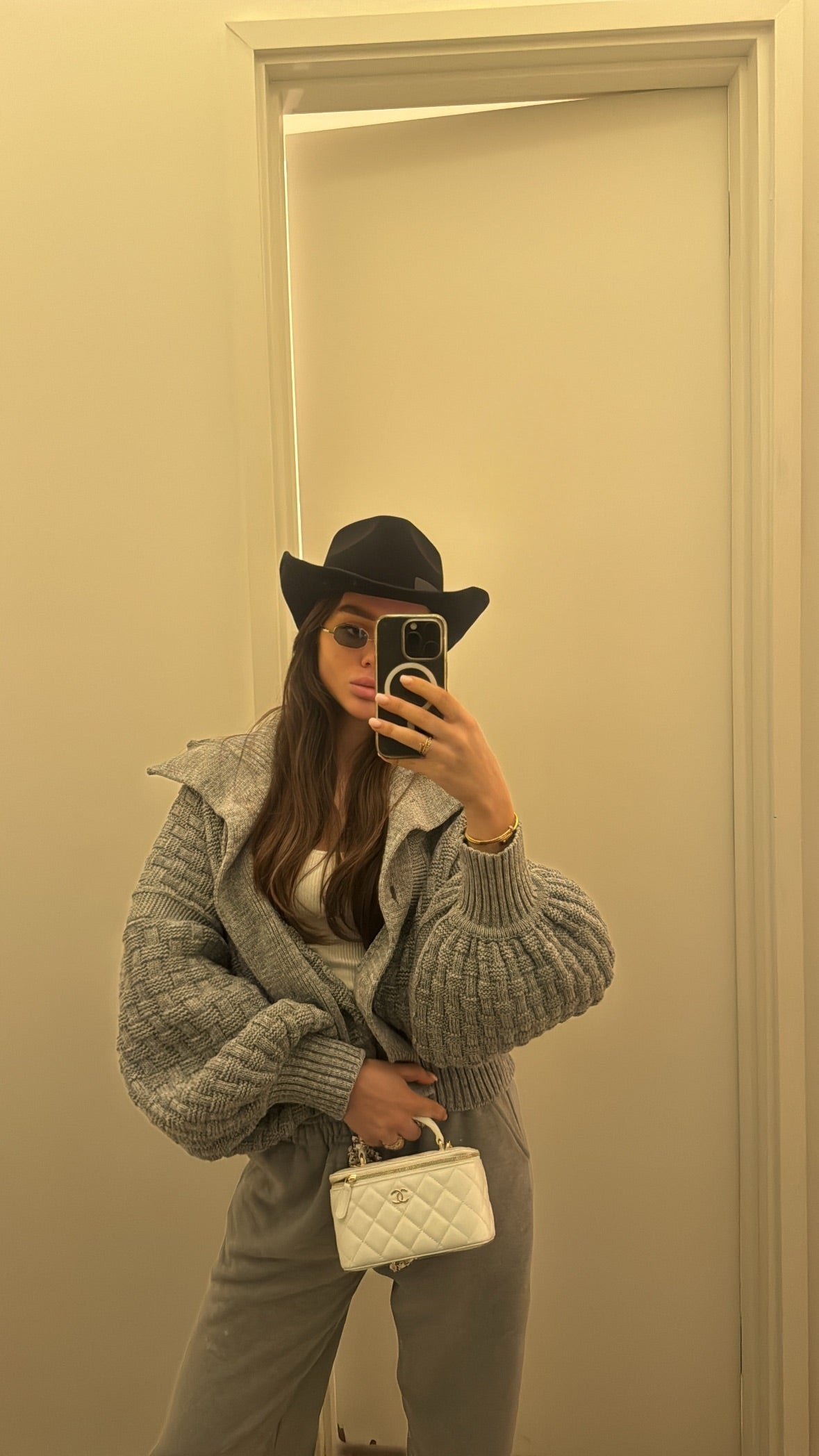 Mini Bomber Cardigan Grey